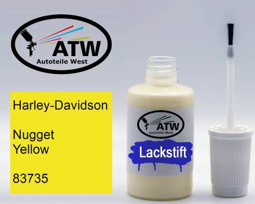 Harley-Davidson, Nugget Yellow, 83735: 20ml Lackstift, von ATW Autoteile West.